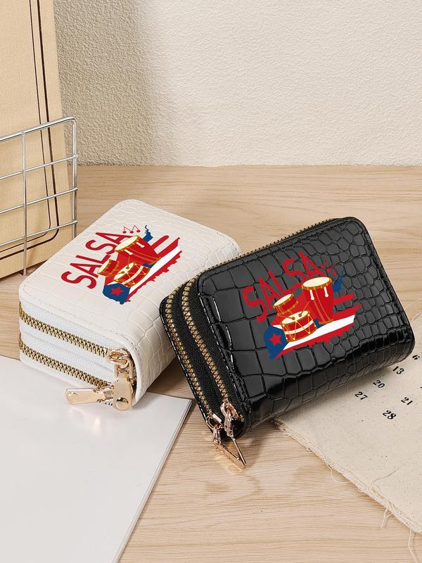 Fashionable Letter Pattern Zipper Wallet, Multi Card Cover, Casual Trendy Versatile High-quality Daily Wallet for Women & Girls