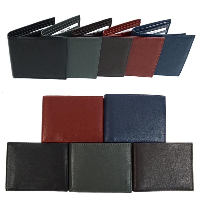 RFID Genuine Leather Bi-Fold Wallet