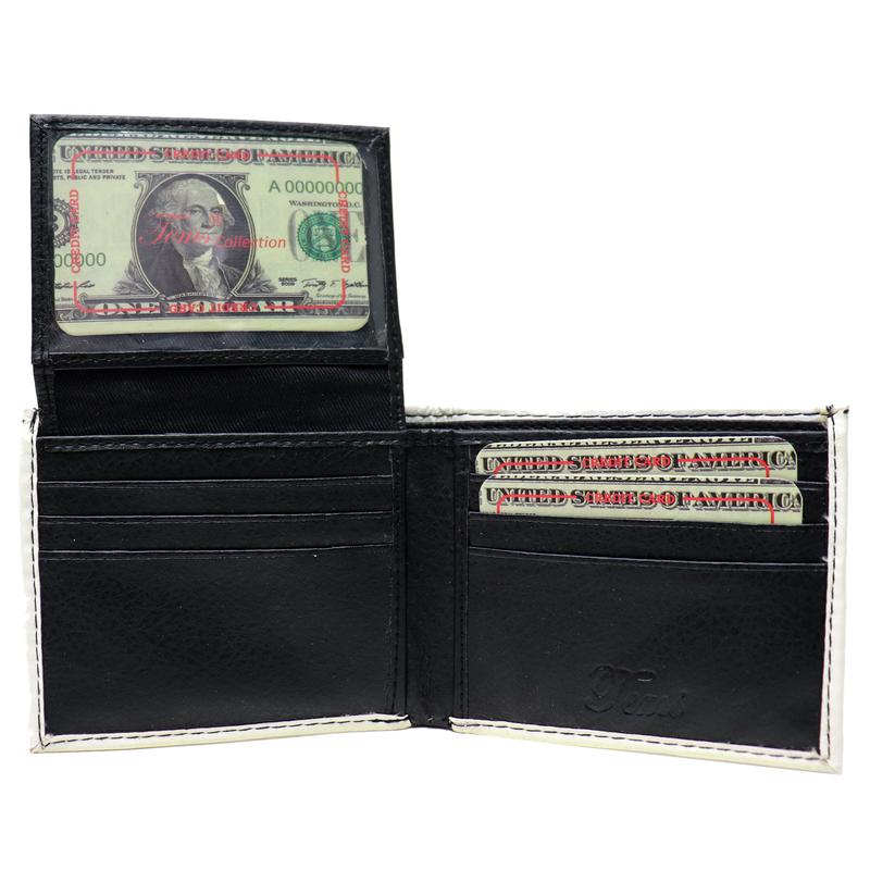 Colorful Pot Leaf Marijuana Weed Leather Bi-Fold Bifold Wallet