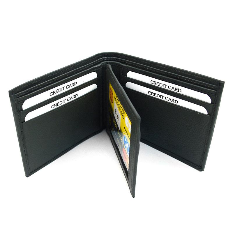 RFID Genuine Leather Bi-Fold Wallet