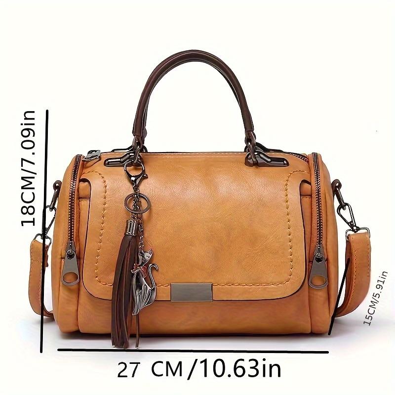 Vintage Crossbody Retro Women's Casual Bag, Top Handle Shoulder Handbag & Purse