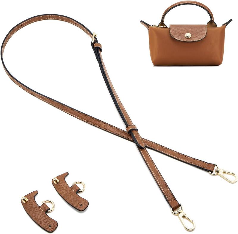 Leather Purse Strap Suitable for Longchamp Handbag,Crossbody Adjustable Shoulder Strap Conversion Kit