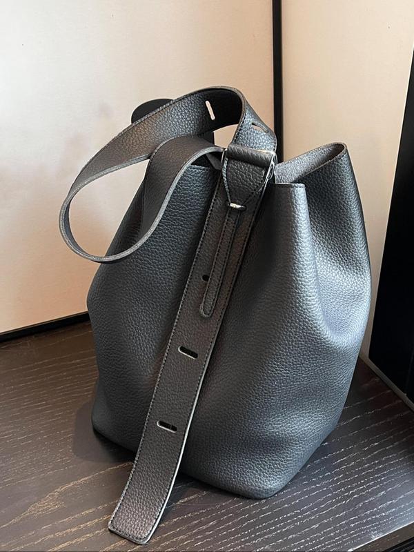 Women's Elegant Solid Color Shoulder Bag & Coin Purse, Fashionable Large Capacity Crossbody Bag for Work & Daily Used, Casual Trendy Versatile High-quality Daily Commuting Bag