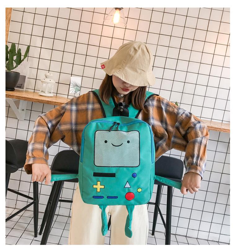 Cute Anime Stereoscopic Backpack, Oxford Spin Material Bookbag, Perfect School Bag For Students