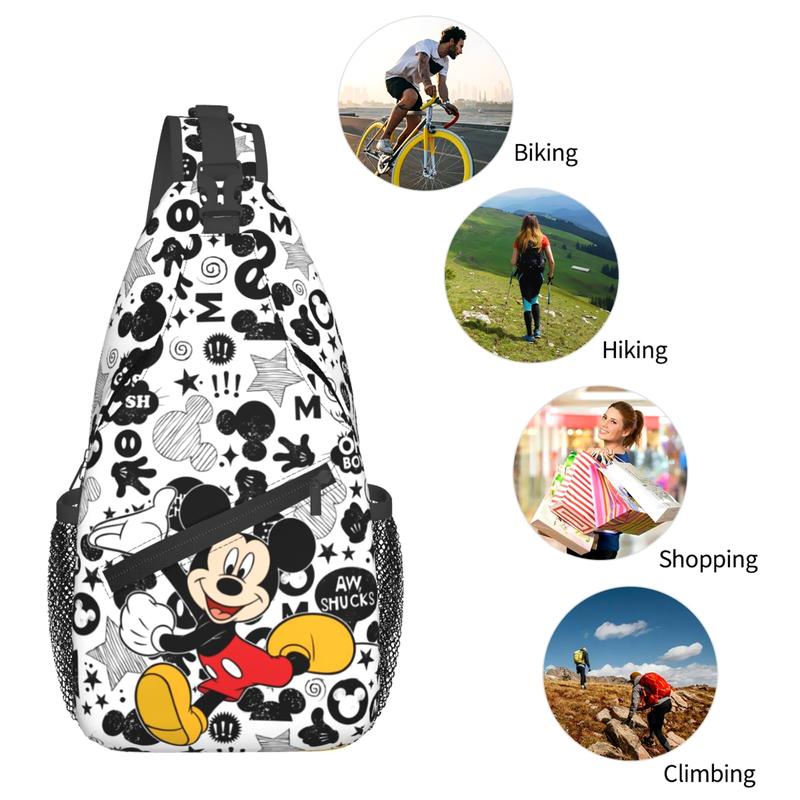 Anime Sling Bag for Women Mickey Crossbody Bag Backpack Chest Anime Sling Bags Gifts for Women Men Girls Boys Kids Adult