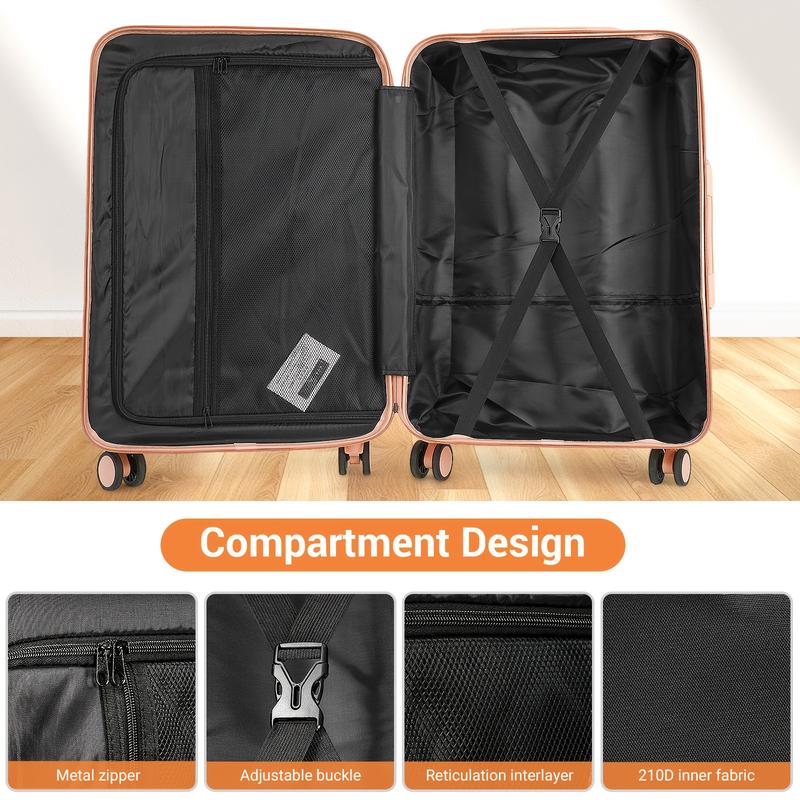 4-Piece Luggage Simple and Stylish Suitcase Suit  Wheel Hard Shell Lightweight 14-Inch Cosmetic Bag (14-Inch 20-Inch 24-Inch 28-Inch) suitcases luggage sets