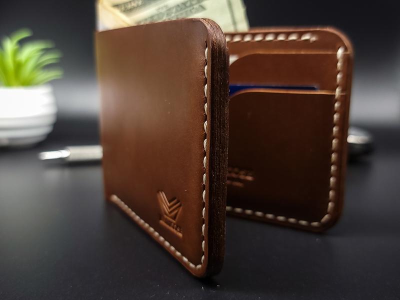 Bellicose Classic Bifold Handmade Leather Wallet for Men - Full Grain Leather - Anniversary Gift for Him - Brown Dark Brown Black durable gift box leather wallet