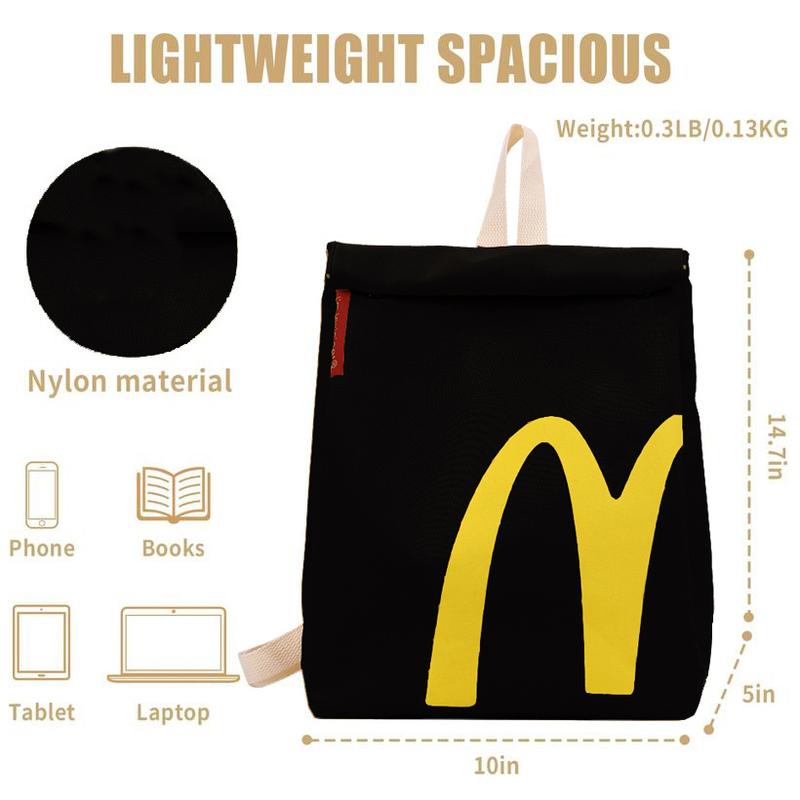 Mcdonald's Starbucks Backpack Men's And Women's School Bag Backpack, Backpack With Pendant