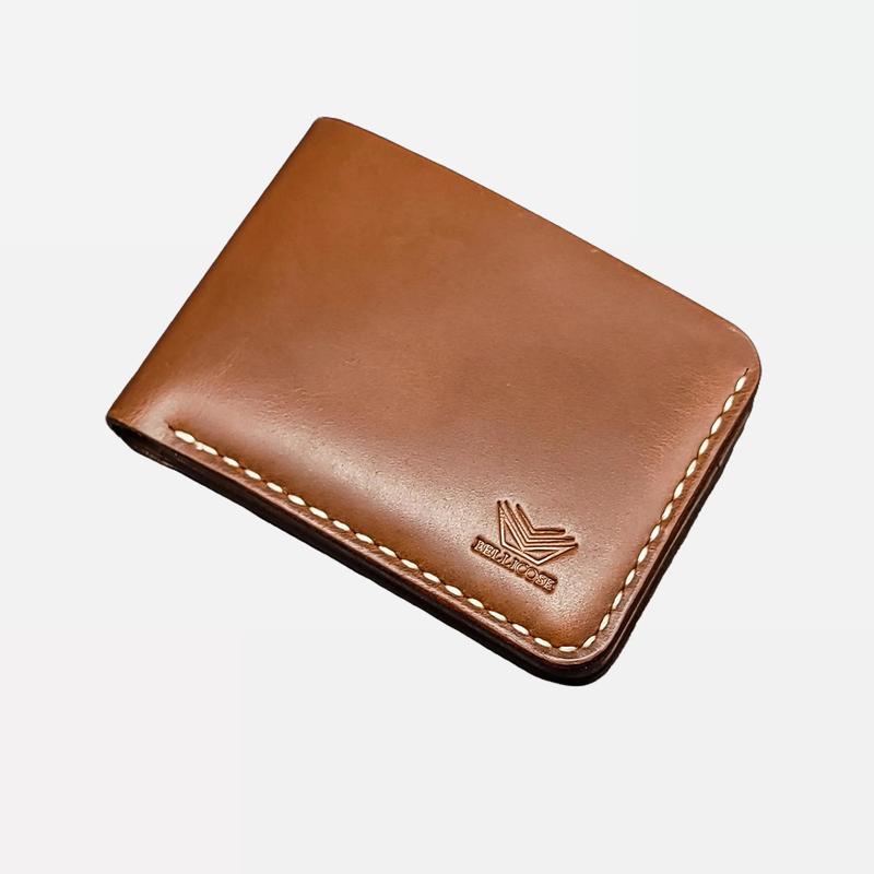 Bellicose Classic Bifold Handmade Leather Wallet for Men - Full Grain Leather - Anniversary Gift for Him - Brown Dark Brown Black durable gift box leather wallet