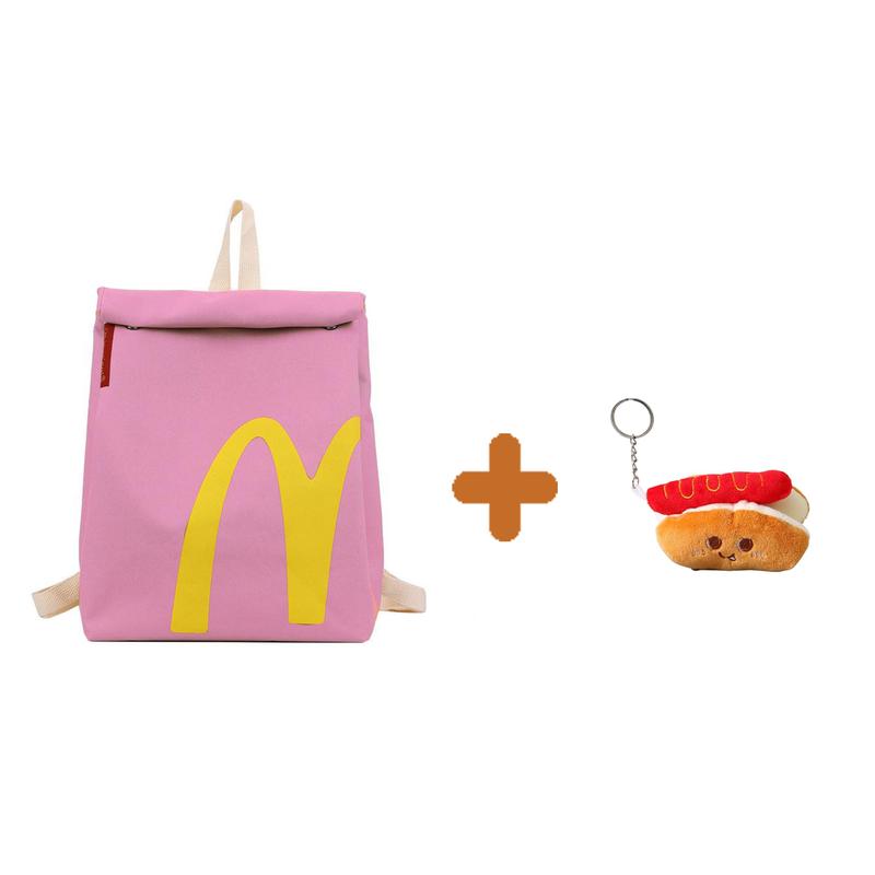 Mcdonald's Starbucks Backpack Men's And Women's School Bag Backpack, Backpack With Pendant