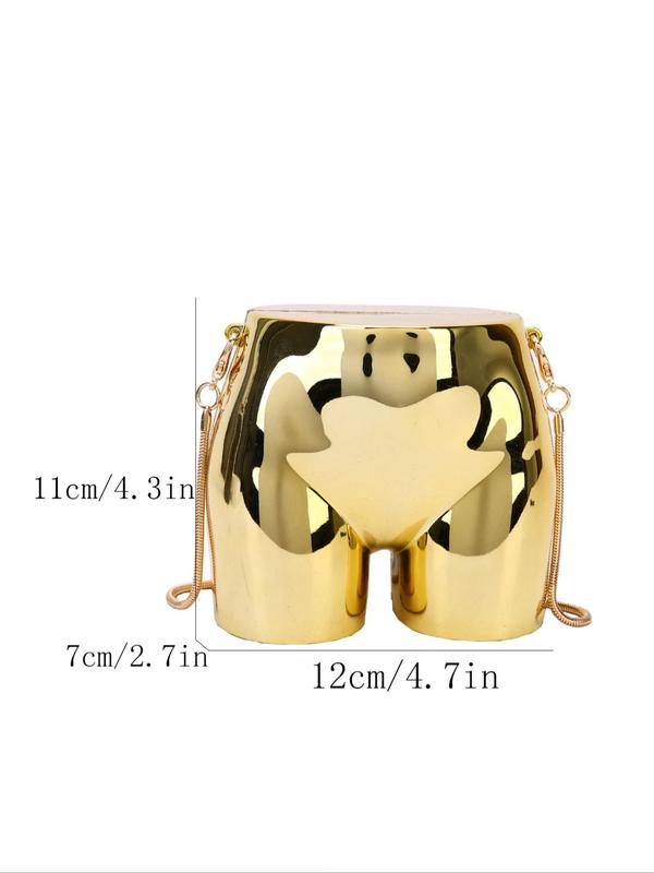 Women's Summer Y2k Style Funny Bag, Trendy Chain Shoulder Bag for Party, Novelty Crossbody Bag for Daily Used