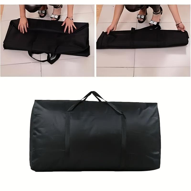 Extra Large Oxford Storage Bag with Reinforced Handles and Double Zippers - Durable Travel and Moving Organizer Duffle Bag