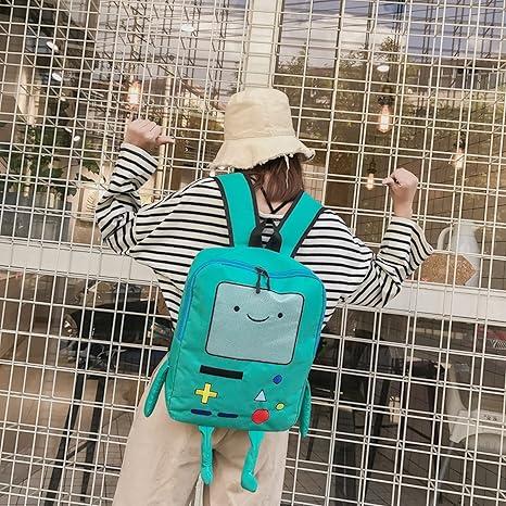 Kawaii Bag Cartoon Backpack Daily Backpack Travel Green Anime Backpack for Men Women