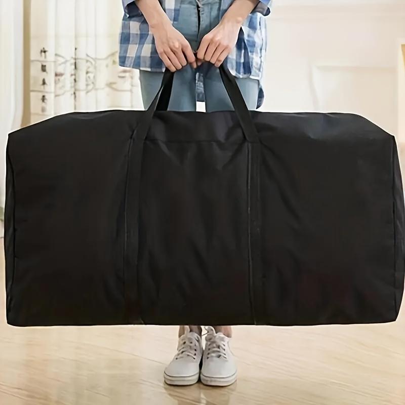 Extra Large Oxford Storage Bag with Reinforced Handles and Double Zippers - Durable Travel and Moving Organizer Duffle Bag