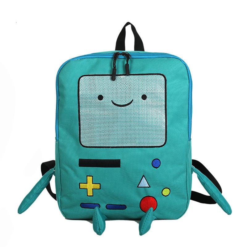 Kawaii Bag Cartoon Backpack Daily Backpack Travel Green Anime Backpack for Men Women