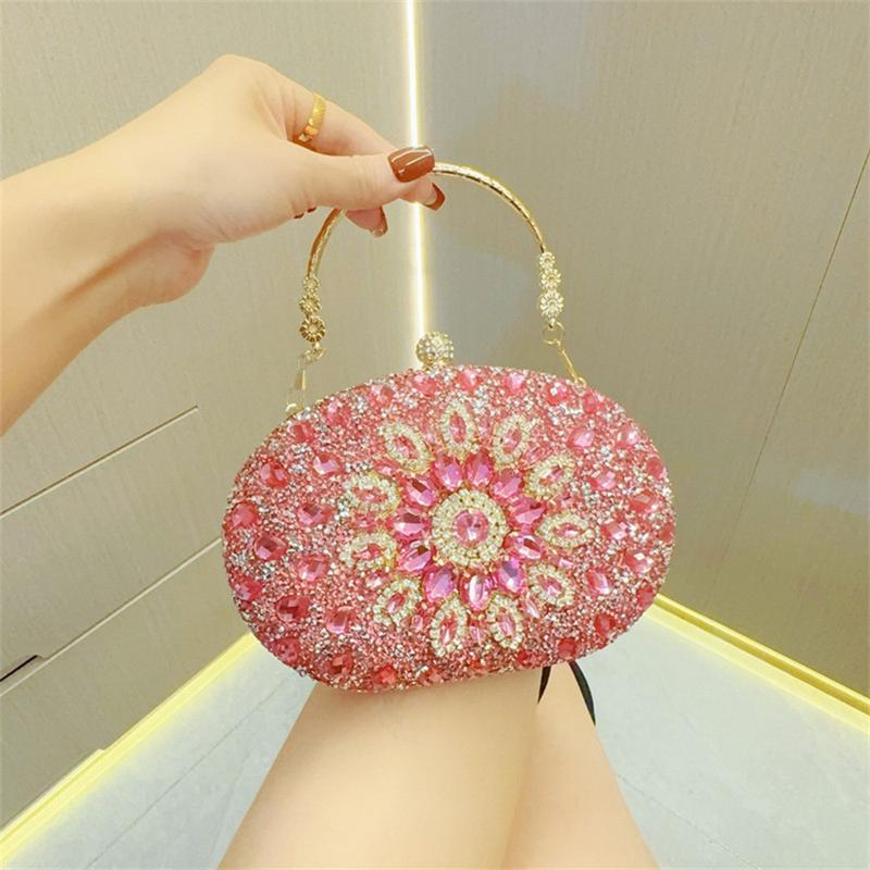 High Quality Rhinestone Bag Women's Evening Dress Banquet Hand Bag Inlaid Diamond Hand Dinner Bag Cheongsam Bag Crossbody Bag Shoulder Bag party prom