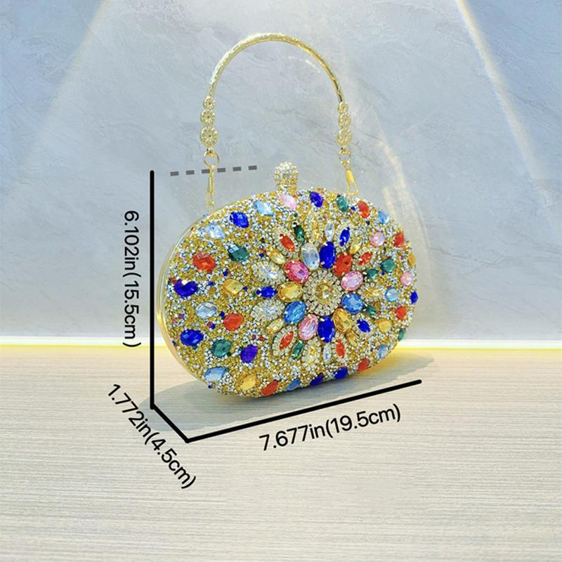 High Quality Rhinestone Bag Women's Evening Dress Banquet Hand Bag Inlaid Diamond Hand Dinner Bag Cheongsam Bag Crossbody Bag Shoulder Bag party prom