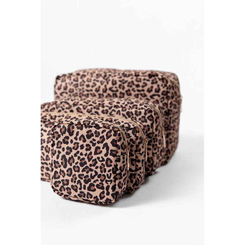 Leopard Travel Pouch Set