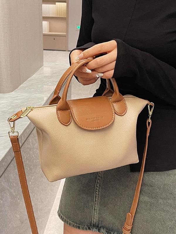 Women's Solid Color Textured Bucket Bag, Fashionable Crossbody Bag for Daily Used, Casual Trendy Versatile High-quality Daily Commuting Bag