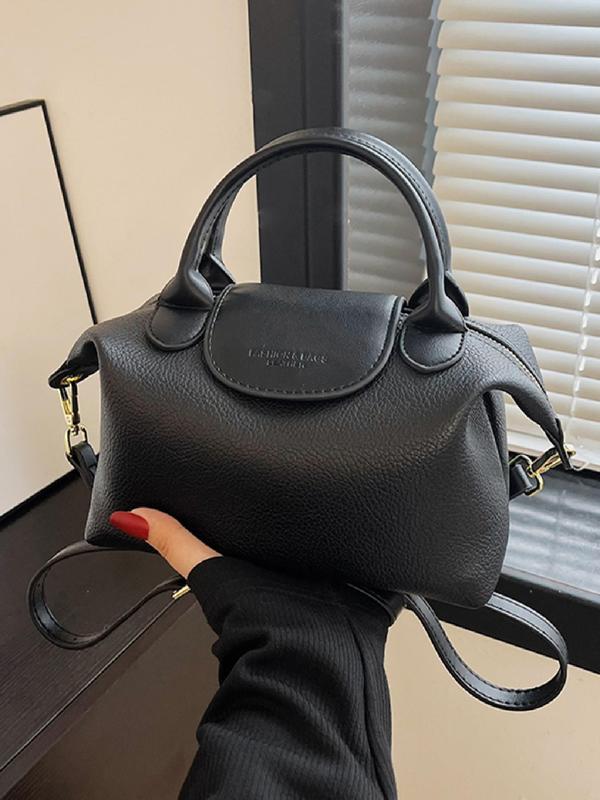 Women's Solid Color Textured Bucket Bag, Fashionable Crossbody Bag for Daily Used, Casual Trendy Versatile High-quality Daily Commuting Bag