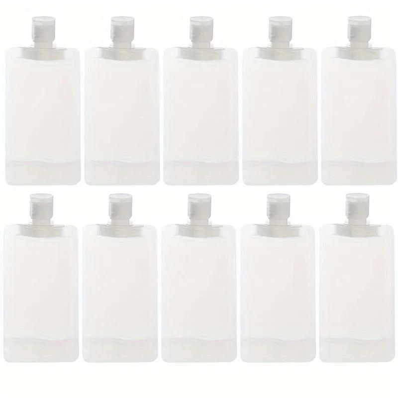 10Pcs 30 50 100Ml Portable Reusable Plastic Squeeze Packing Bag for Lotion Shampoo Cosmetic Fluids Refillable Travel Pouches candy partner