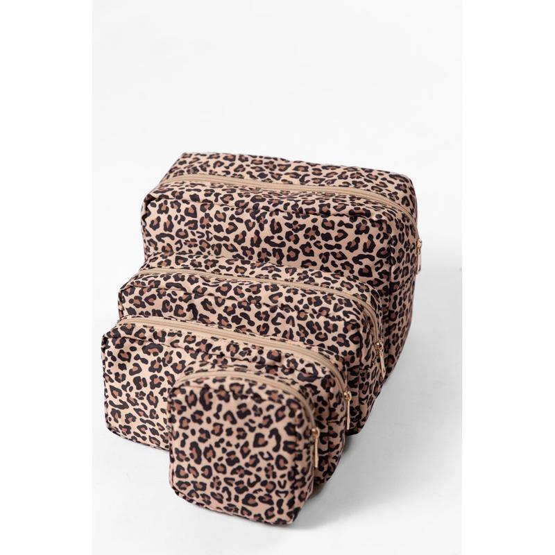 Leopard Travel Pouch Set