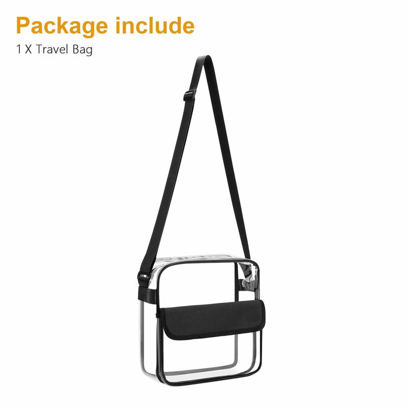 Clear PVC Tote Bag Crossbody Handbag For NFL PGA Stadium Safe Transparent Purse