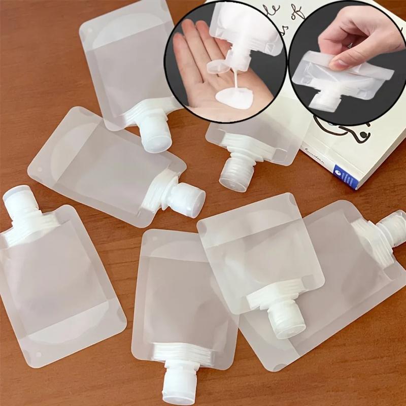 10Pcs 30 50 100Ml Portable Reusable Plastic Squeeze Packing Bag for Lotion Shampoo Cosmetic Fluids Refillable Travel Pouches candy partner