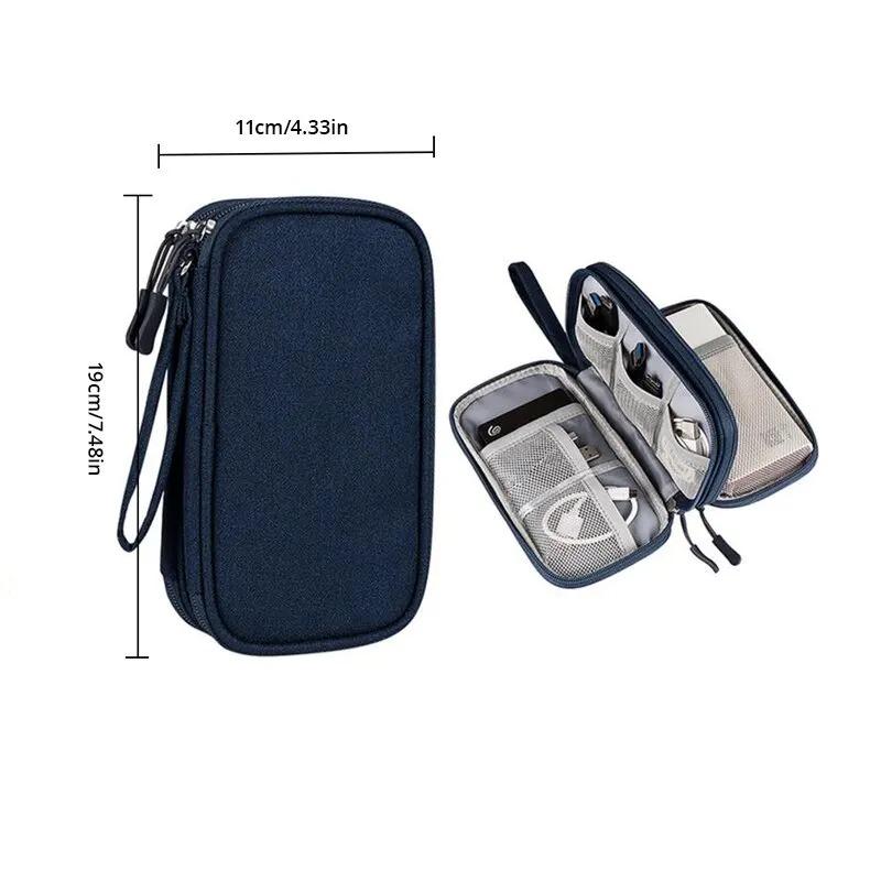 Electronic Organizer Travel USB Cable Accessories Bag Case,Waterproof for Power Bank,Charging Cords,Chargers,Mouse ,Earphones Flash Drive