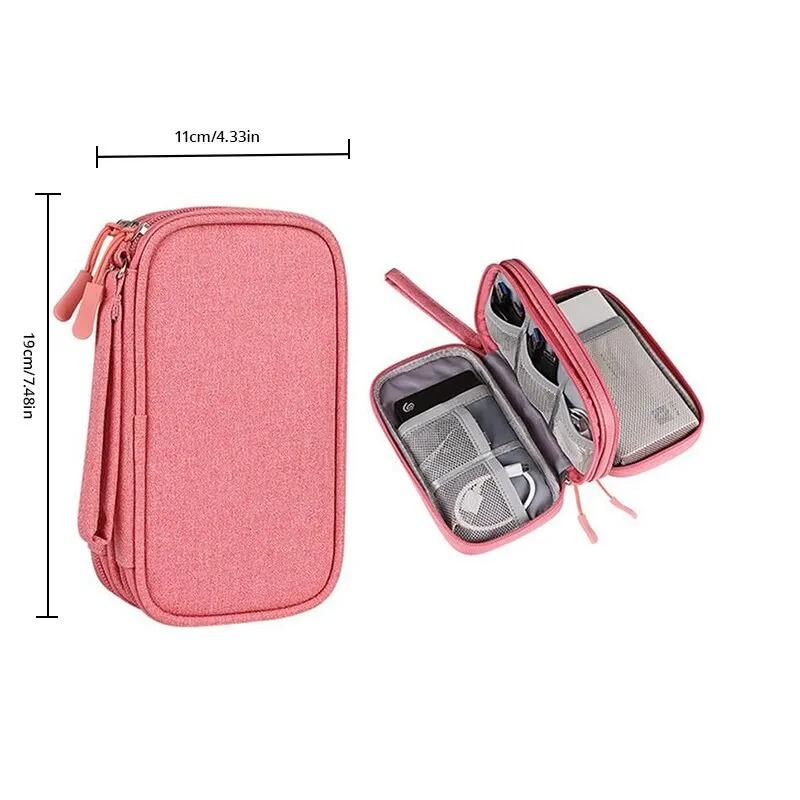 Electronic Organizer Travel USB Cable Accessories Bag Case,Waterproof for Power Bank,Charging Cords,Chargers,Mouse ,Earphones Flash Drive