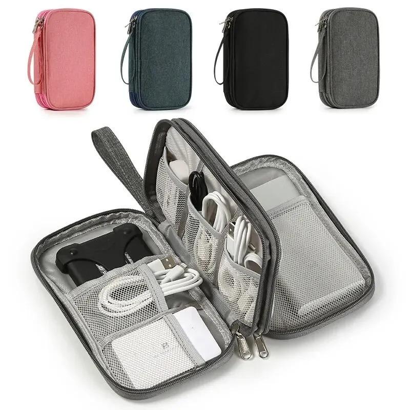 Electronic Organizer Travel USB Cable Accessories Bag Case,Waterproof for Power Bank,Charging Cords,Chargers,Mouse ,Earphones Flash Drive