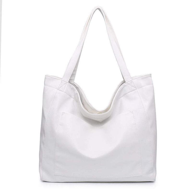 Large Oil Wax Leather Tote Bag