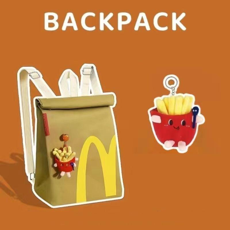 Starbucks McDonald's Backpack, Shoulder Messenger Bag Casual Backpack Computer Bag Lightweight Waterproof Travel