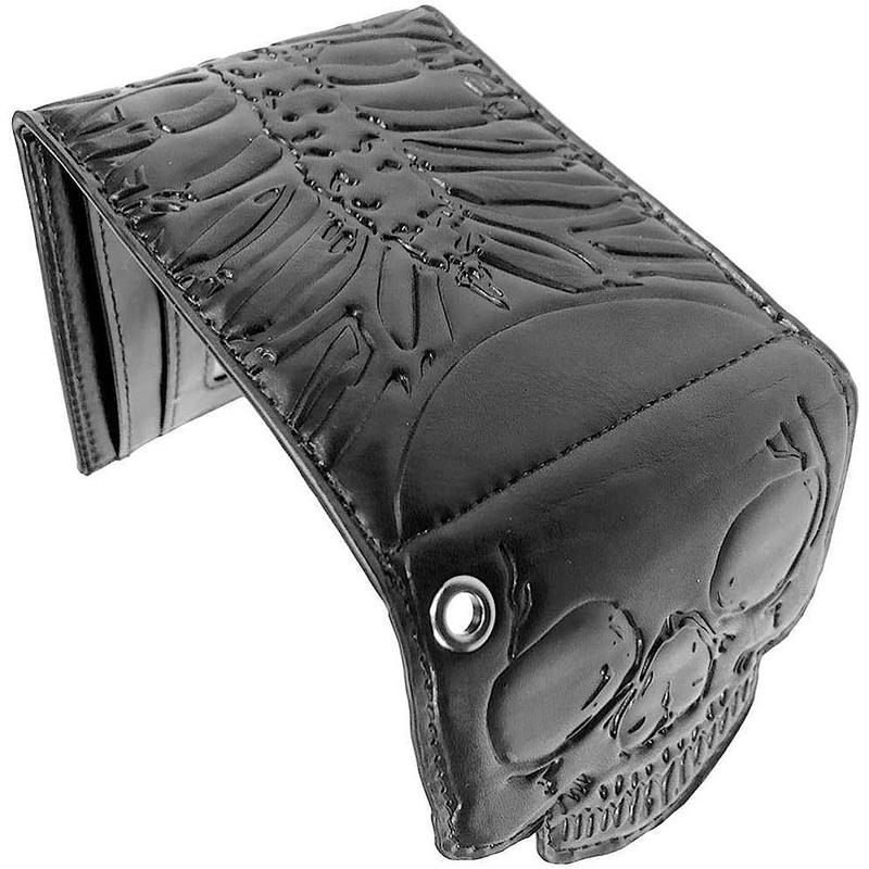 Kreepsville 666 Skeletal Bi-fold Wallet - Black Skull & Ribcage Wallet