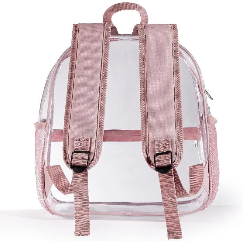 Mini Clear Backpack Stadium Approved, Small Transparent Backpack for Women Girls for Sporting Event, Work, School, Music Festival and Concerts