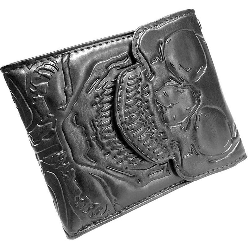 Kreepsville 666 Skeletal Bi-fold Wallet - Black Skull & Ribcage Wallet