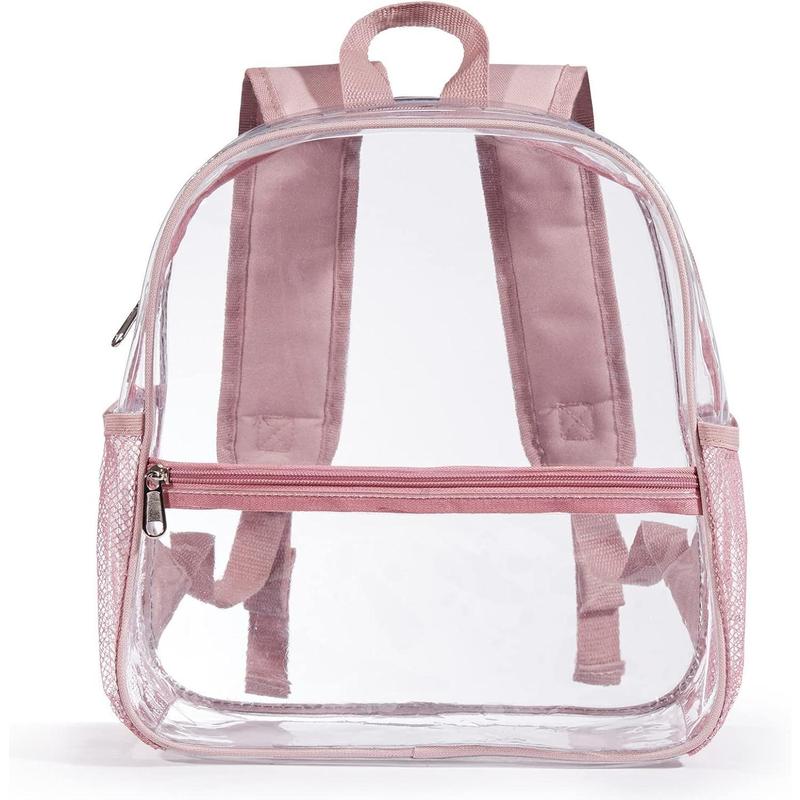 Mini Clear Backpack Stadium Approved, Small Transparent Backpack for Women Girls for Sporting Event, Work, School, Music Festival and Concerts