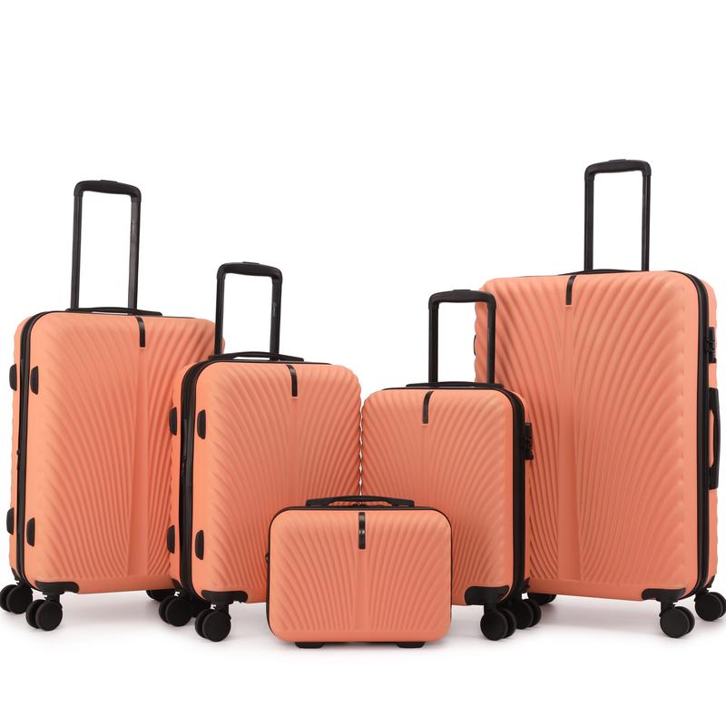 UIIMIII 5 Piece ABS Luggage Set with Hard-Shell, Expandable, Lightweight, 360° Spinner Wheels & TSA Lock