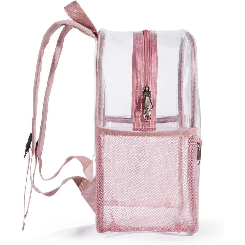 Mini Clear Backpack Stadium Approved, Small Transparent Backpack for Women Girls for Sporting Event, Work, School, Music Festival and Concerts