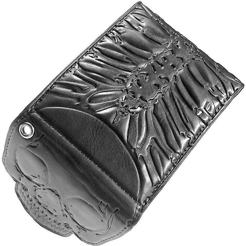 Kreepsville 666 Skeletal Bi-fold Wallet - Black Skull & Ribcage Wallet