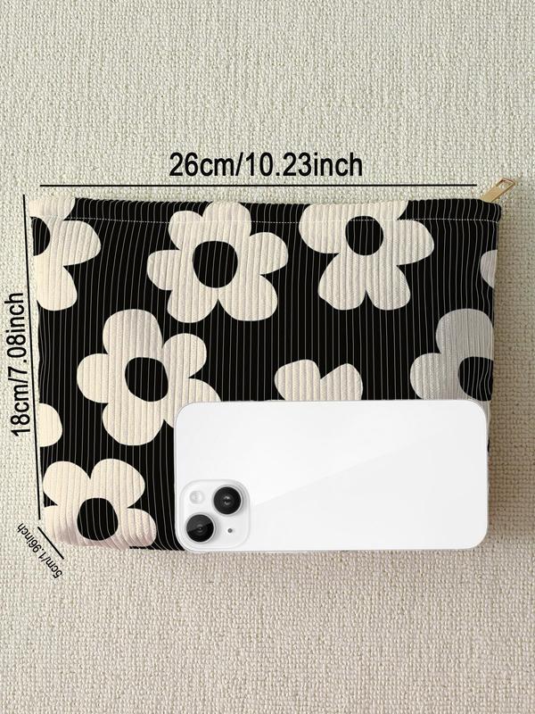 Floral Pattern Makeup Bag, Casual Versatile Storage Bag, Travel Makeup Bag, Suitable for Women and All Kinds of Occasions