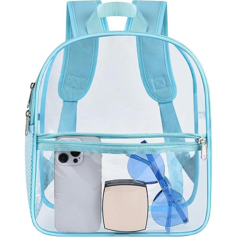 Clear Backpack Heavy Duty, See Through Backpack Transparent Bag for Girls &Boys, Clear School Backpack for College, Sports, Work(Medium)