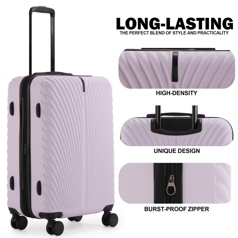 UIIMIII 5 Piece ABS Luggage Set with Hard-Shell, Expandable, Lightweight, 360° Spinner Wheels & TSA Lock