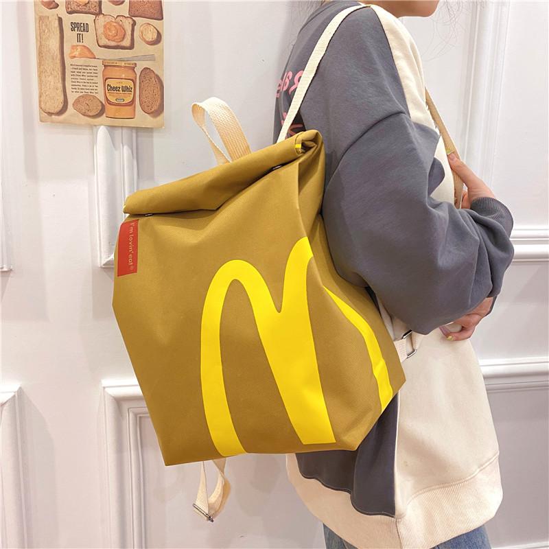 McDonald's Backpack Lightweight Knapsack Funny Crossbody Shoulder Bag for Men Women