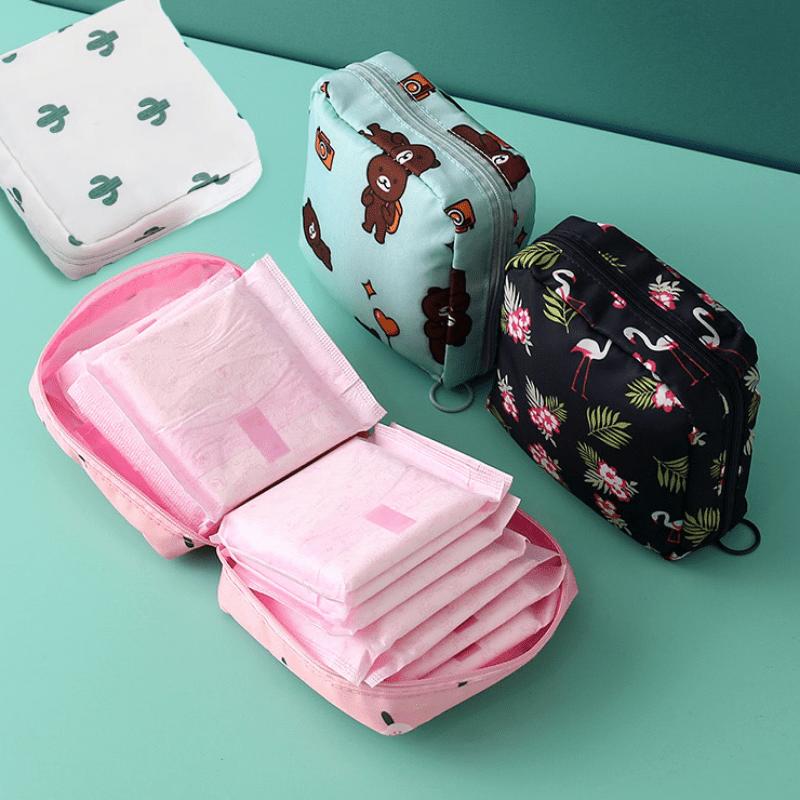 1PC Printing Buggy Bag, Stylish and Practical Multifunctional Travel Storage Buggy Bag-Perfect for Toiletries, Sanitary Napkins and Cosmetic Storage and Storage, Travel Essential