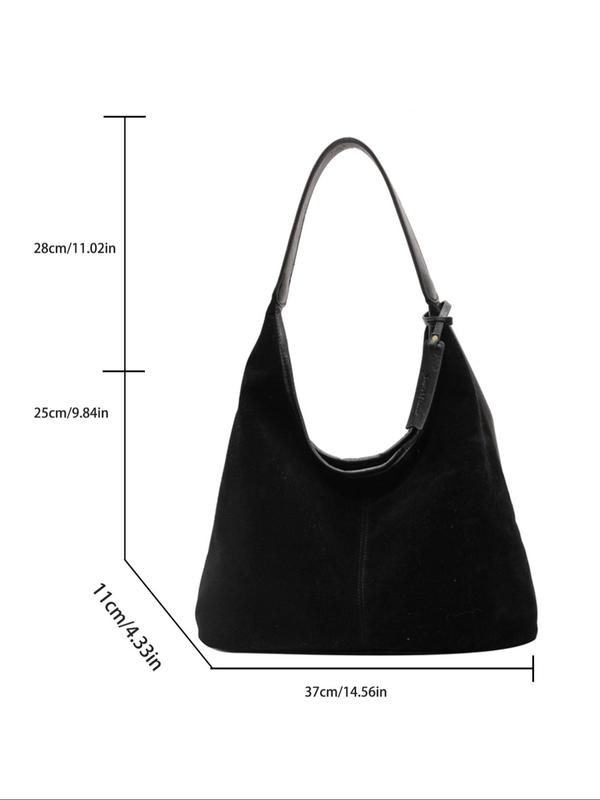 Women's Solid Color Tote Bag, Fashionable Large Capacity Shoulder Bag for Work & Daily Used, Casual Trendy Versatile High-quality Daily Commuting Bag