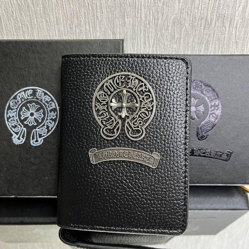 CHROME HEARTS WALLET for men and women, high quality leather with outstanding logo, no scratch and waterproof, full box, men wallets, gift for him