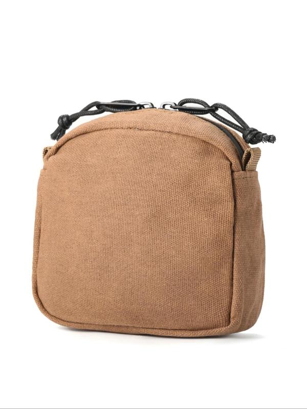 Men's Canvas Waterproof Waist Bag, Casual Solid Color Zipper Belt Bag for Daily Used, Outdoor Belt Pouch for Men Women Edc Pouch, Waist Pack for Hiking