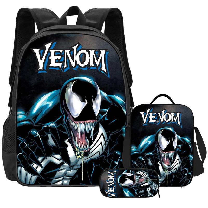 Venom Backpack Large Capacity bag Laptop backpack Full Print Backpacks  Multifunctional Backpack