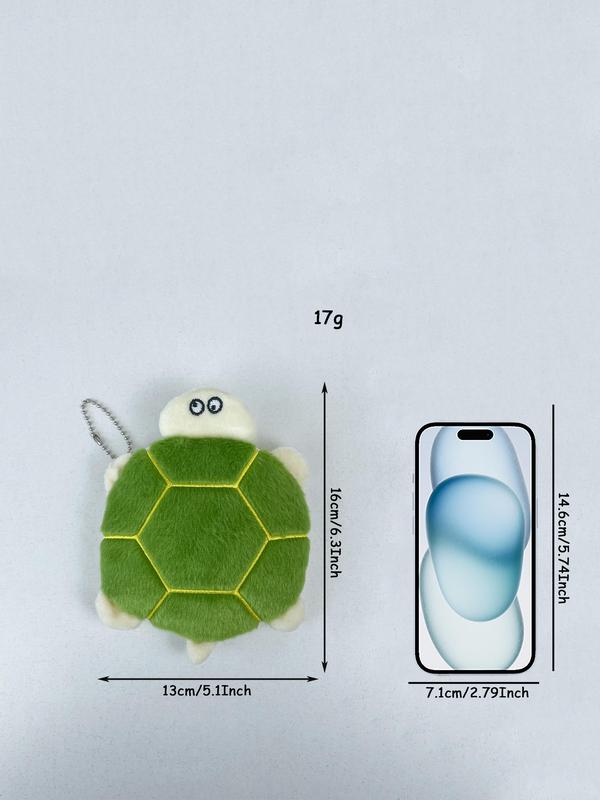 Cute Cartoon Turtle Design Plush Coin Purse, Soft Plush Turtle Design Coin Purse, Fashionable Wallet for Women & Girls